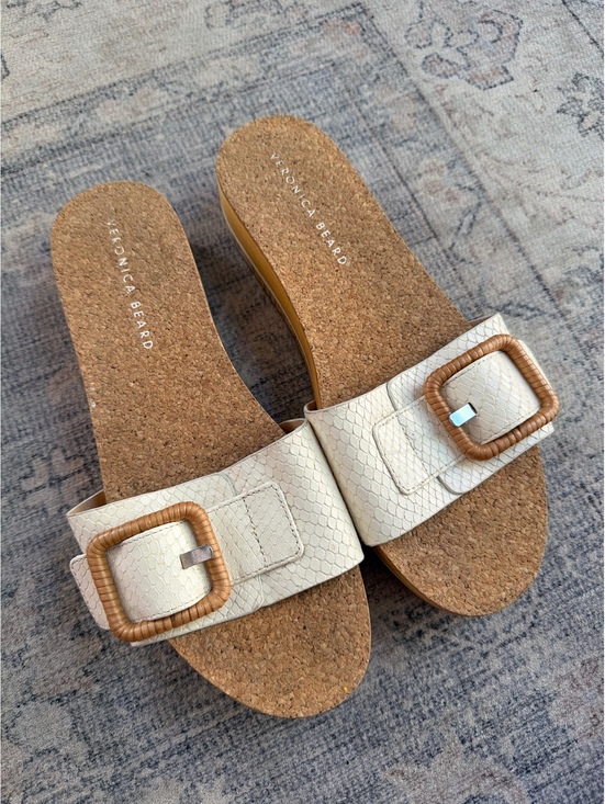Veronica Beard Shoes - Veronica Beard chessy Cork Platform Slide Sandals Size 9.5